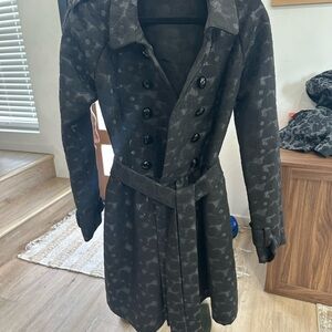Stylish Black Double-Breasted Trench Coat